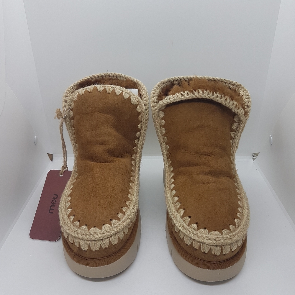 Nwb Mou 18 Shearling Ankle Boots In Cognac Sz 8